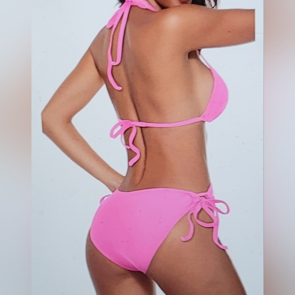 NWT SEXY classic side tie halter tie back padded slide cup bikini timele… - Picture 3 of 12